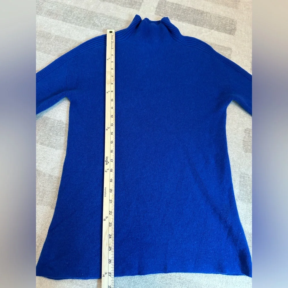 Eileen Fisher Cashmere Funnel-Neck Sweater Royal Blue (Size XS)